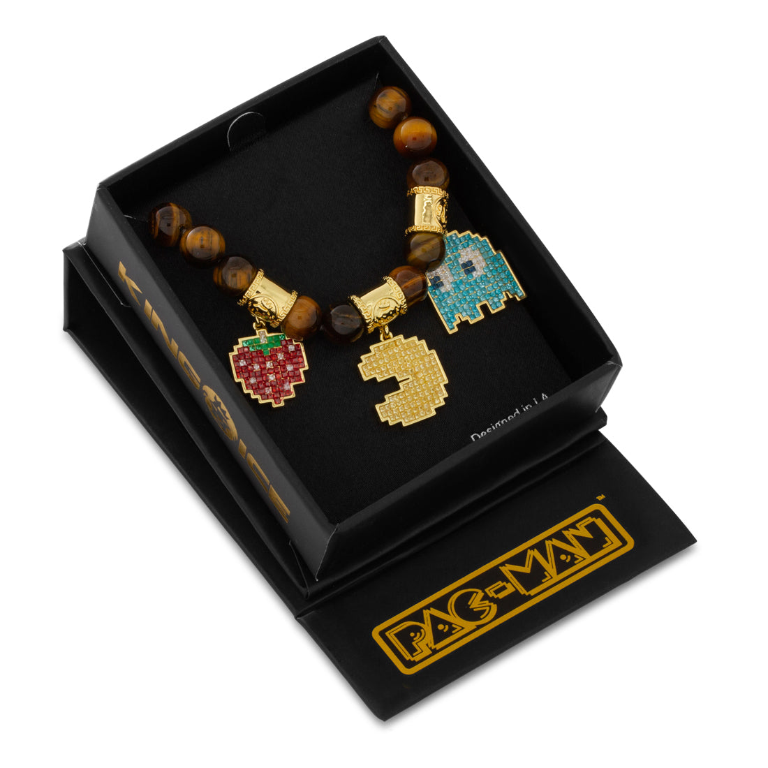 PAC-MAN x King Ice - 8mm Inky Beaded Bracelet