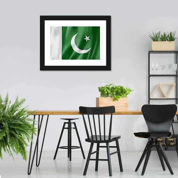 Pakistan Flag Canvas Wall Art-3 Horizontal-Gallery Wrap-25" x 16"-Tiaracle