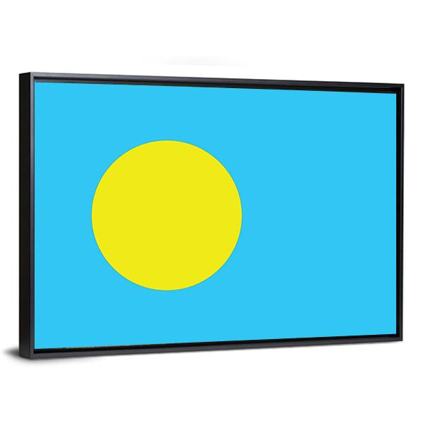 Palau Flag Canvas Wall Art-3 Horizontal-Gallery Wrap-25" x 16"-Tiaracle
