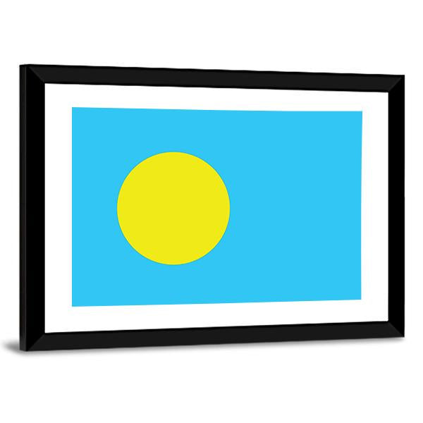 Palau Flag Canvas Wall Art-3 Horizontal-Gallery Wrap-25" x 16"-Tiaracle
