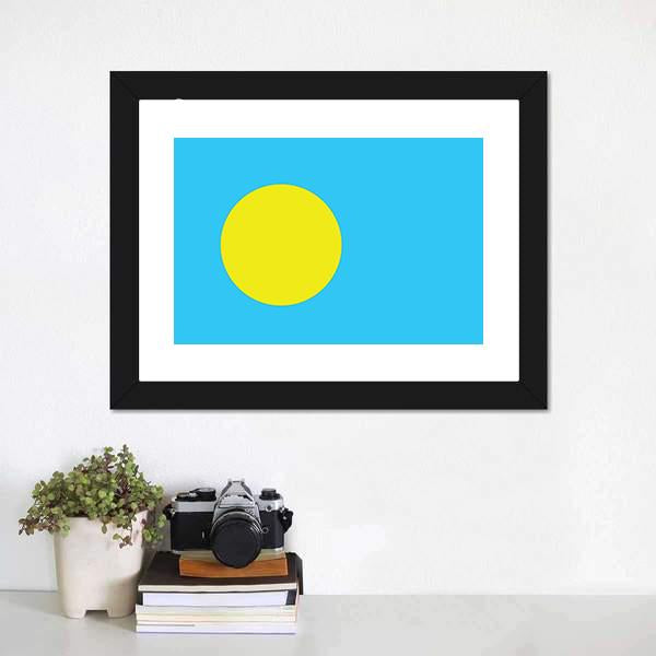 Palau Flag Canvas Wall Art-3 Horizontal-Gallery Wrap-25" x 16"-Tiaracle