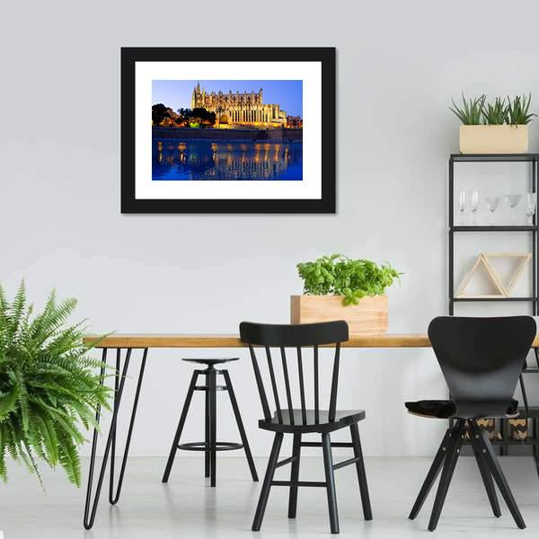 Palma Cathedral Canvas Wall Art-3 Horizontal-Gallery Wrap-25" x 16"-Tiaracle