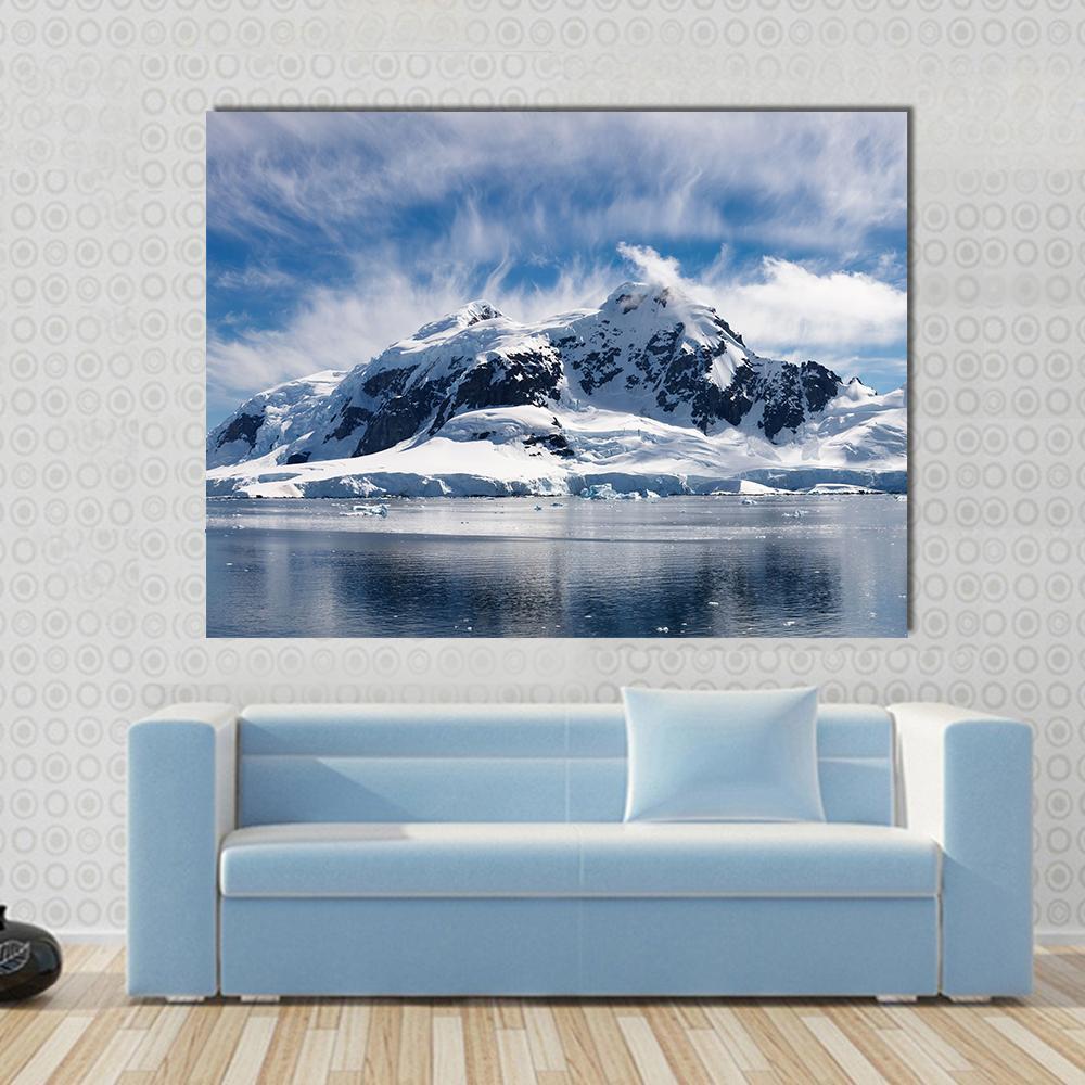 Paradise Bay Antarctica Canvas Wall Art-1 Piece-Gallery Wrap-48" x 32"-Tiaracle