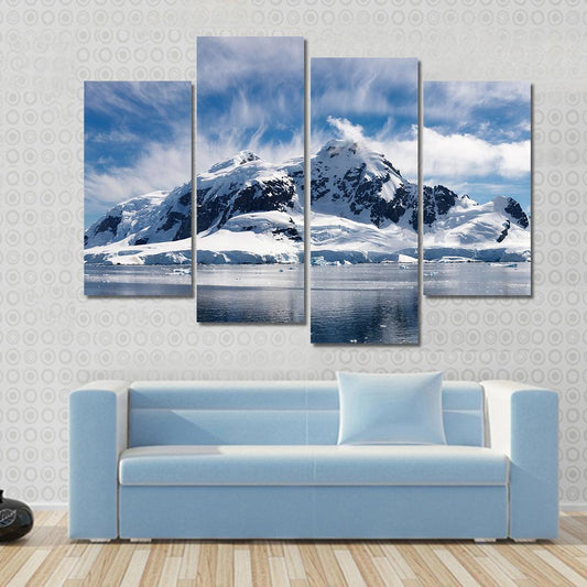 Paradise Bay Antarctica Canvas Wall Art-4 Pop-Gallery Wrap-50" x 32"-Tiaracle