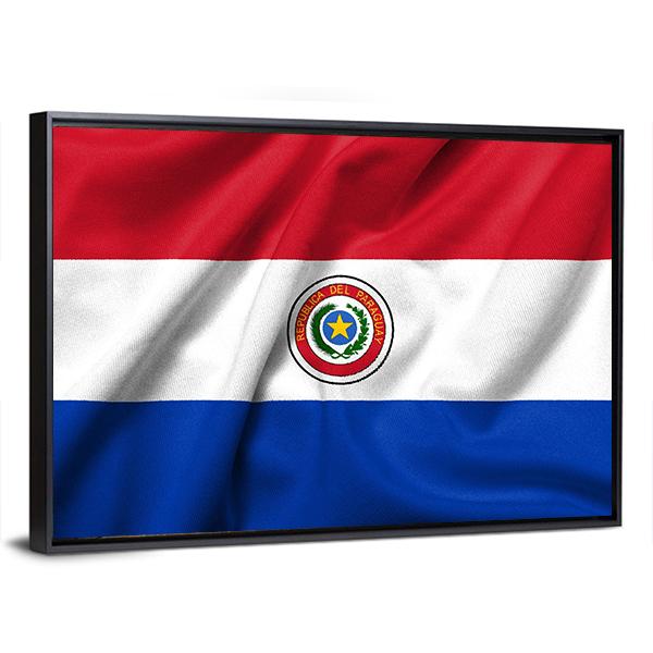 Paraguay Flag Canvas Wall Art-3 Horizontal-Gallery Wrap-25" x 16"-Tiaracle