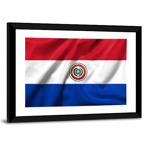 Paraguay Flag Canvas Wall Art-3 Horizontal-Gallery Wrap-25" x 16"-Tiaracle