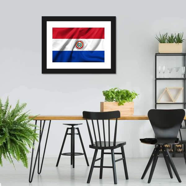 Paraguay Flag Canvas Wall Art-3 Horizontal-Gallery Wrap-25" x 16"-Tiaracle