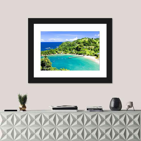 Parlatuvier Bay In Tobago Canvas Wall Art-1 Piece-Framed Print-20" x 16"-Tiaracle