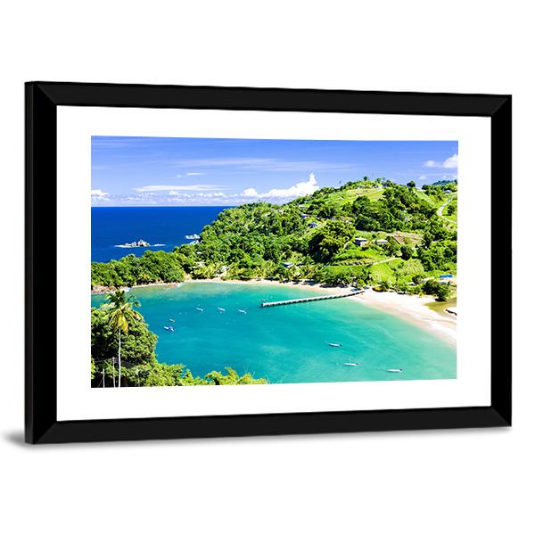 Parlatuvier Bay In Tobago Canvas Wall Art-3 Horizontal-Gallery Wrap-25" x 16"-Tiaracle