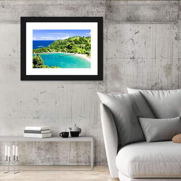 Parlatuvier Bay In Tobago Canvas Wall Art-3 Horizontal-Gallery Wrap-25" x 16"-Tiaracle