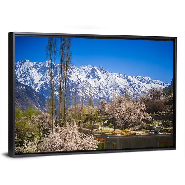 Passu Region Karakorum Mountains In Pakistan Canvas Wall Art-3 Horizontal-Gallery Wrap-25" x 16"-Tiaracle