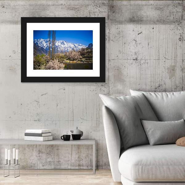 Passu Region Karakorum Mountains In Pakistan Canvas Wall Art-3 Horizontal-Gallery Wrap-25" x 16"-Tiaracle