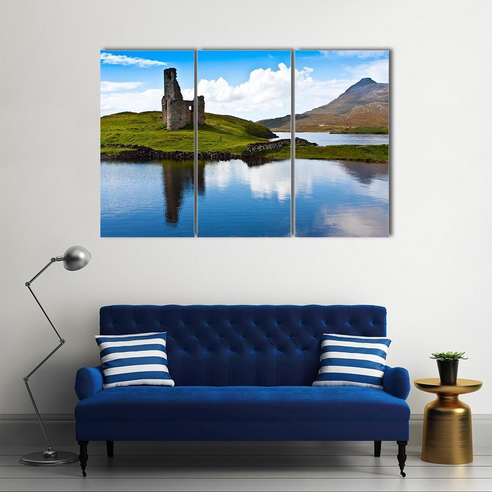 Path To A Ruiner Of Scottish Caste Canvas Wall Art-3 Horizontal-Gallery Wrap-37" x 24"-Tiaracle