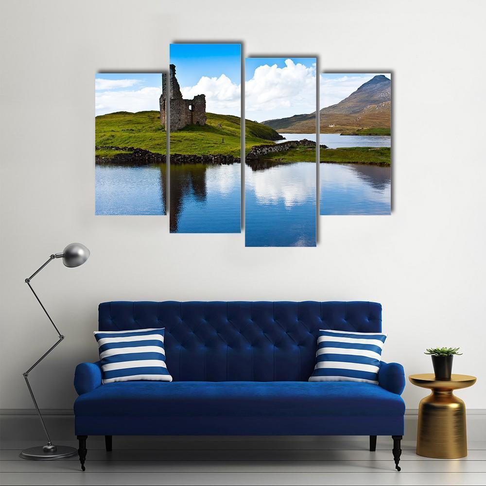 Path To A Ruiner Of Scottish Caste Canvas Wall Art-4 Pop-Gallery Wrap-50" x 32"-Tiaracle