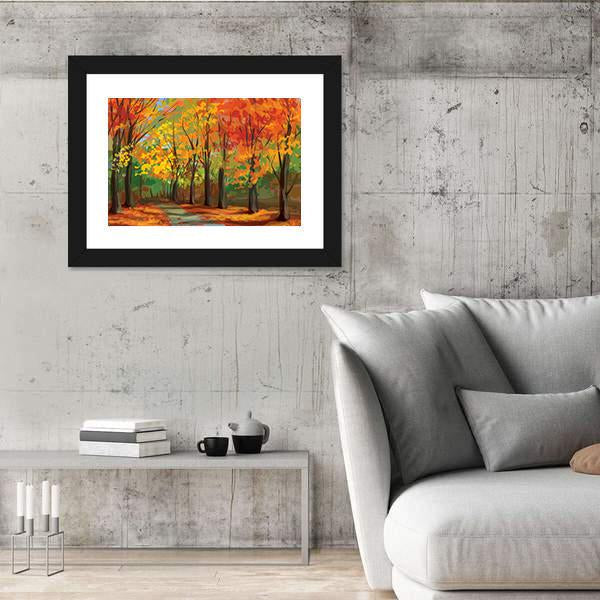 Pathway In Park Canvas Wall Art-3 Horizontal-Gallery Wrap-25" x 16"-Tiaracle