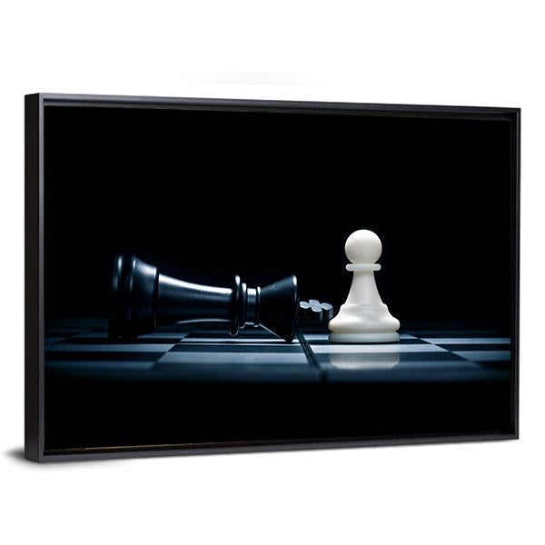 Pawn & The Won King Canvas Wall Art-3 Horizontal-Gallery Wrap-25" x 16"-Tiaracle