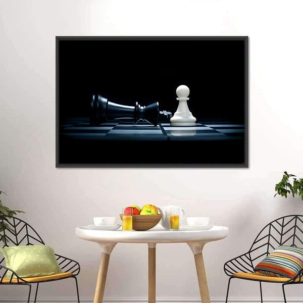 Pawn & The Won King Canvas Wall Art-3 Horizontal-Gallery Wrap-25" x 16"-Tiaracle