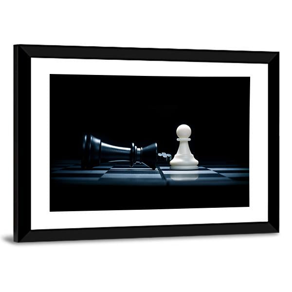 Pawn & The Won King Canvas Wall Art-3 Horizontal-Gallery Wrap-25" x 16"-Tiaracle