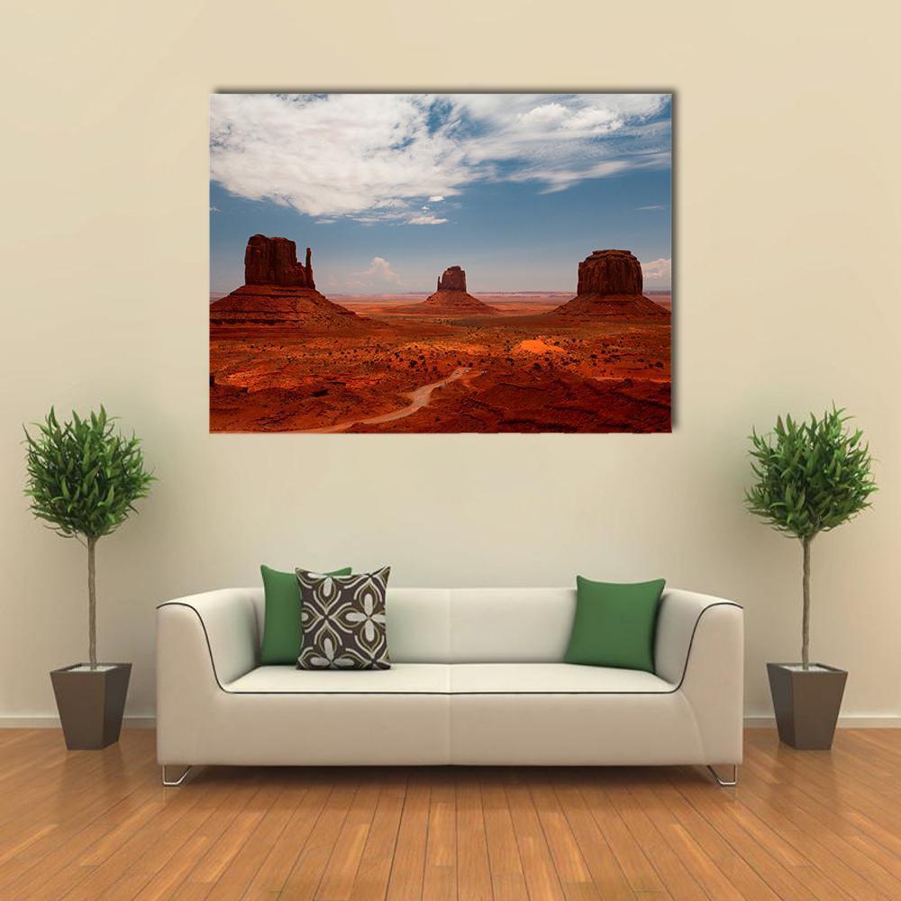 Monument Valley Utah Canvas Wall Art-1 Piece-Gallery Wrap-48" x 32"-Tiaracle