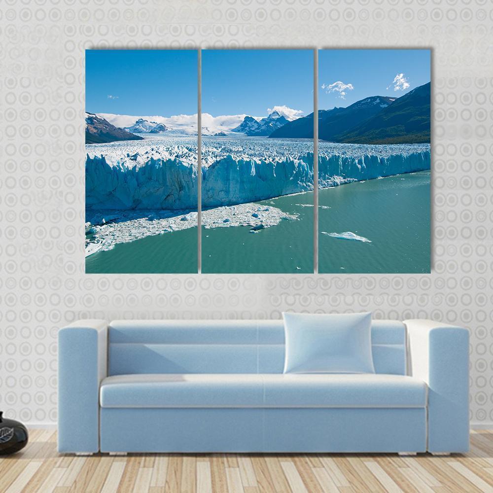 Perito Moreno Glacier Patagonia Argentina Canvas Wall Art-3 Horizontal-Gallery Wrap-37" x 24"-Tiaracle