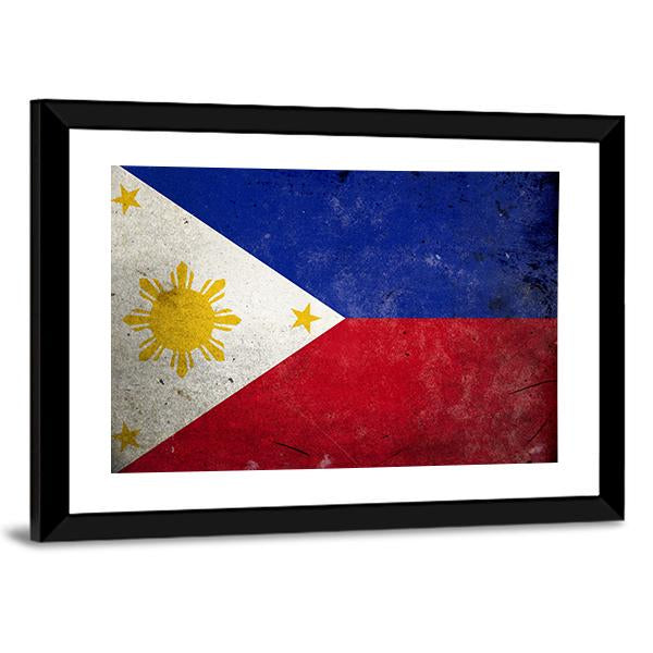 Philippines Flag Canvas Wall Art-3 Horizontal-Gallery Wrap-25" x 16"-Tiaracle