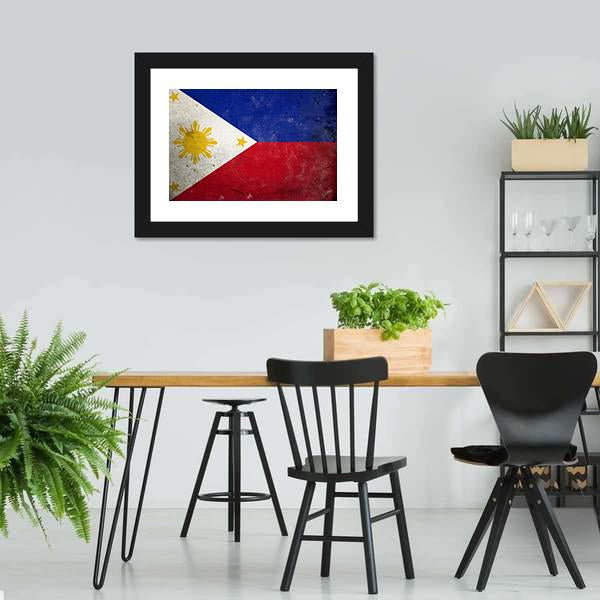 Philippines Flag Canvas Wall Art-3 Horizontal-Gallery Wrap-25" x 16"-Tiaracle