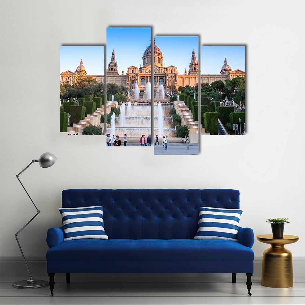Placa De Espanya National Museum Canvas Wall Art-4 Pop-Gallery Wrap-50" x 32"-Tiaracle