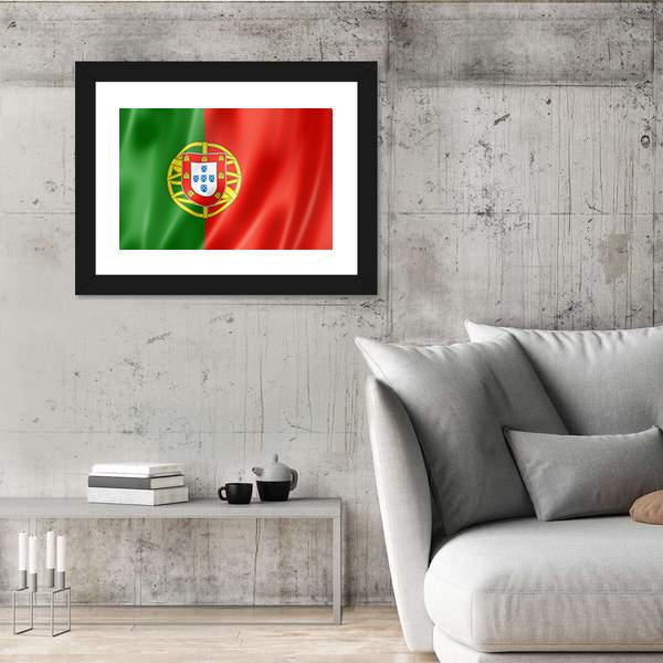 Portugal Flag Canvas Wall Art-3 Horizontal-Gallery Wrap-25" x 16"-Tiaracle