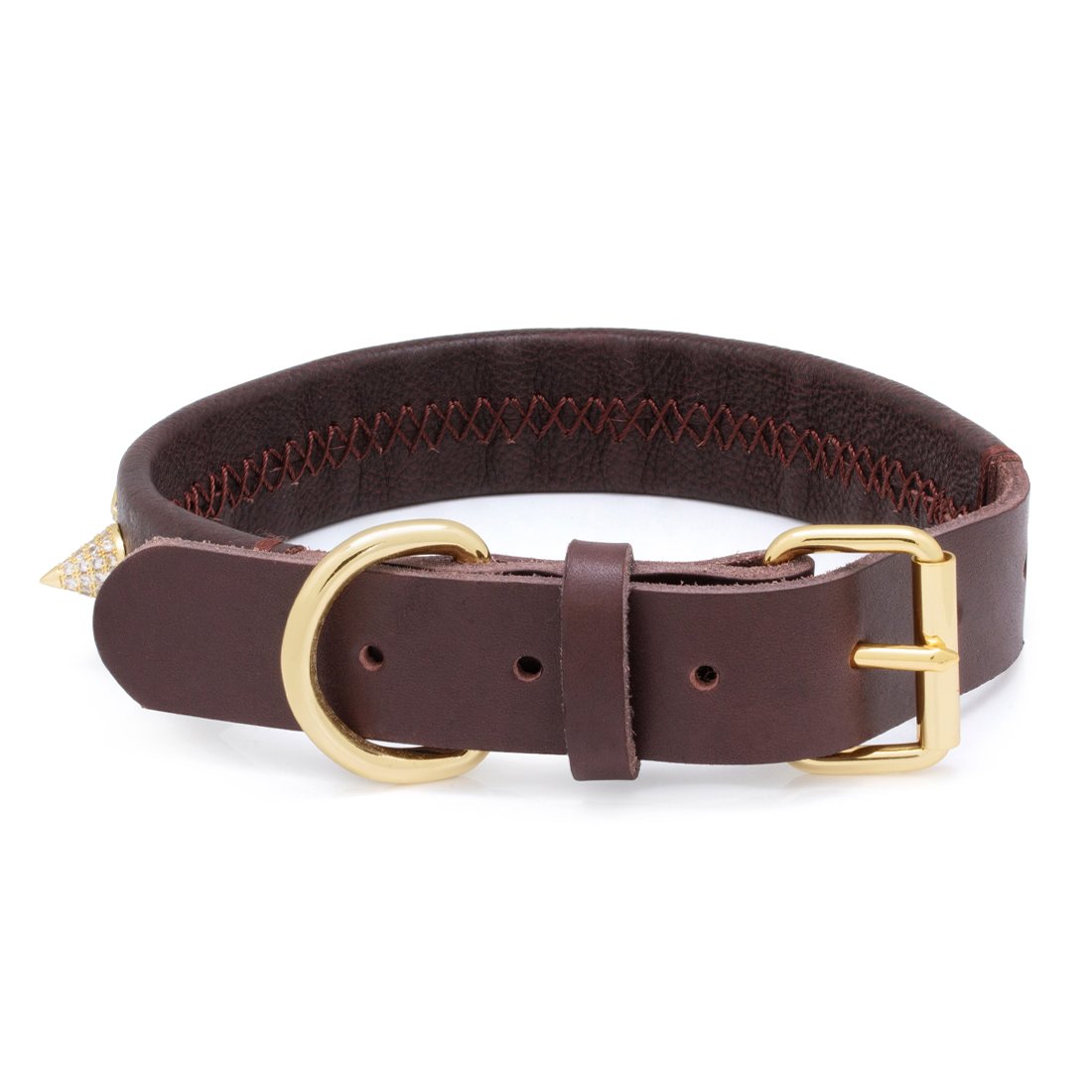 Princess-Cut Spike Iced Dog Collar