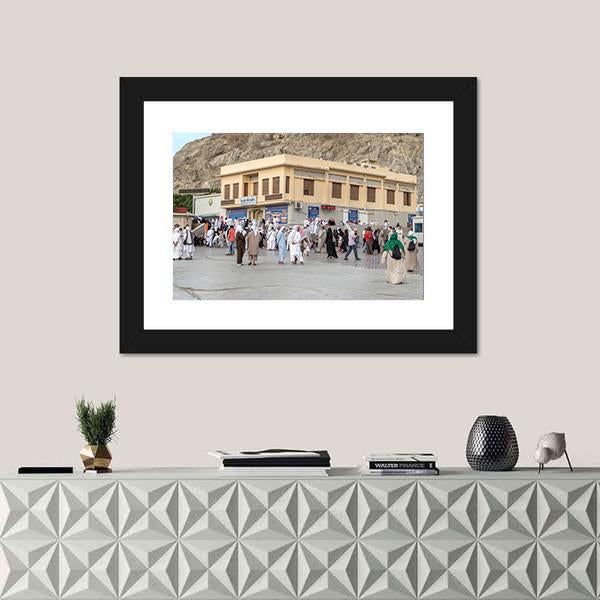 Prophet Muhammad Birth Place House In Mecca Canvas Wall Art-1 Piece-Framed Print-20" x 16"-Tiaracle