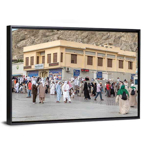 Prophet Muhammad Birth Place House In Mecca Canvas Wall Art-3 Horizontal-Gallery Wrap-25" x 16"-Tiaracle