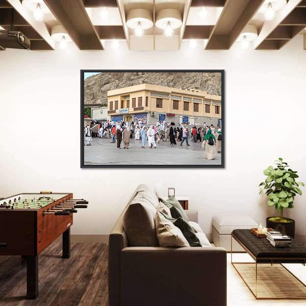 Prophet Muhammad Birth Place House In Mecca Canvas Wall Art-3 Horizontal-Gallery Wrap-25" x 16"-Tiaracle