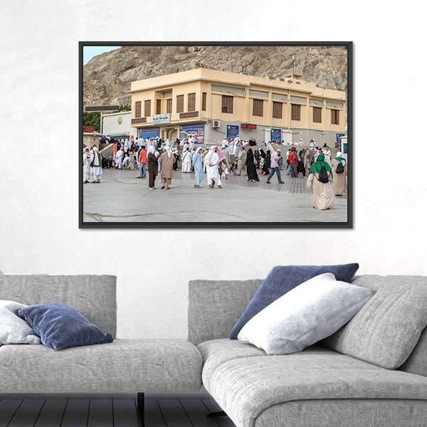 Prophet Muhammad Birth Place House In Mecca Canvas Wall Art-3 Horizontal-Gallery Wrap-25" x 16"-Tiaracle