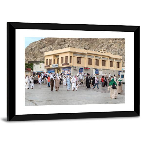 Prophet Muhammad Birth Place House In Mecca Canvas Wall Art-3 Horizontal-Gallery Wrap-25" x 16"-Tiaracle