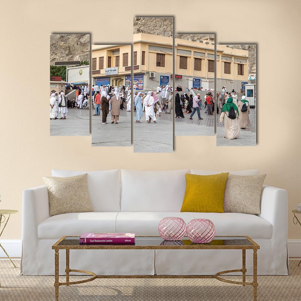 Prophet Muhammad Birth Place House In Mecca Canvas Wall Art-5 Pop-Gallery Wrap-47" x 32"-Tiaracle