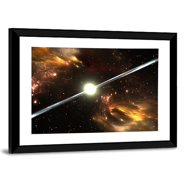 Pulsar Highly Magnetized Canvas Wall Art-3 Horizontal-Gallery Wrap-25" x 16"-Tiaracle