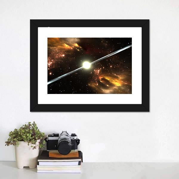 Pulsar Highly Magnetized Canvas Wall Art-1 Piece-Framed Print-20" x 16"-Tiaracle