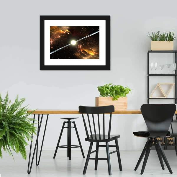 Pulsar Highly Magnetized Canvas Wall Art-3 Horizontal-Gallery Wrap-25" x 16"-Tiaracle