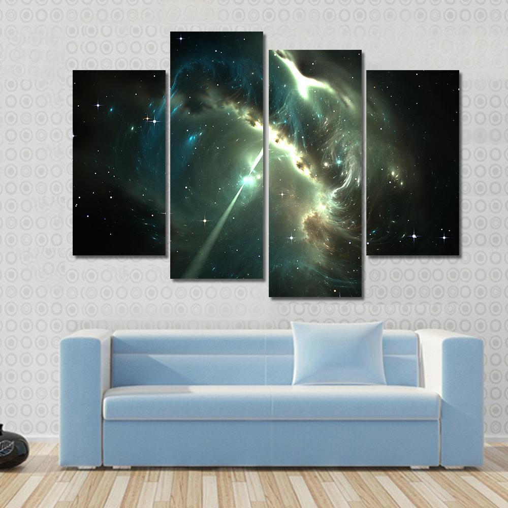 Pulsar In The Nebula Canvas Wall Art-4 Pop-Gallery Wrap-50" x 32"-Tiaracle