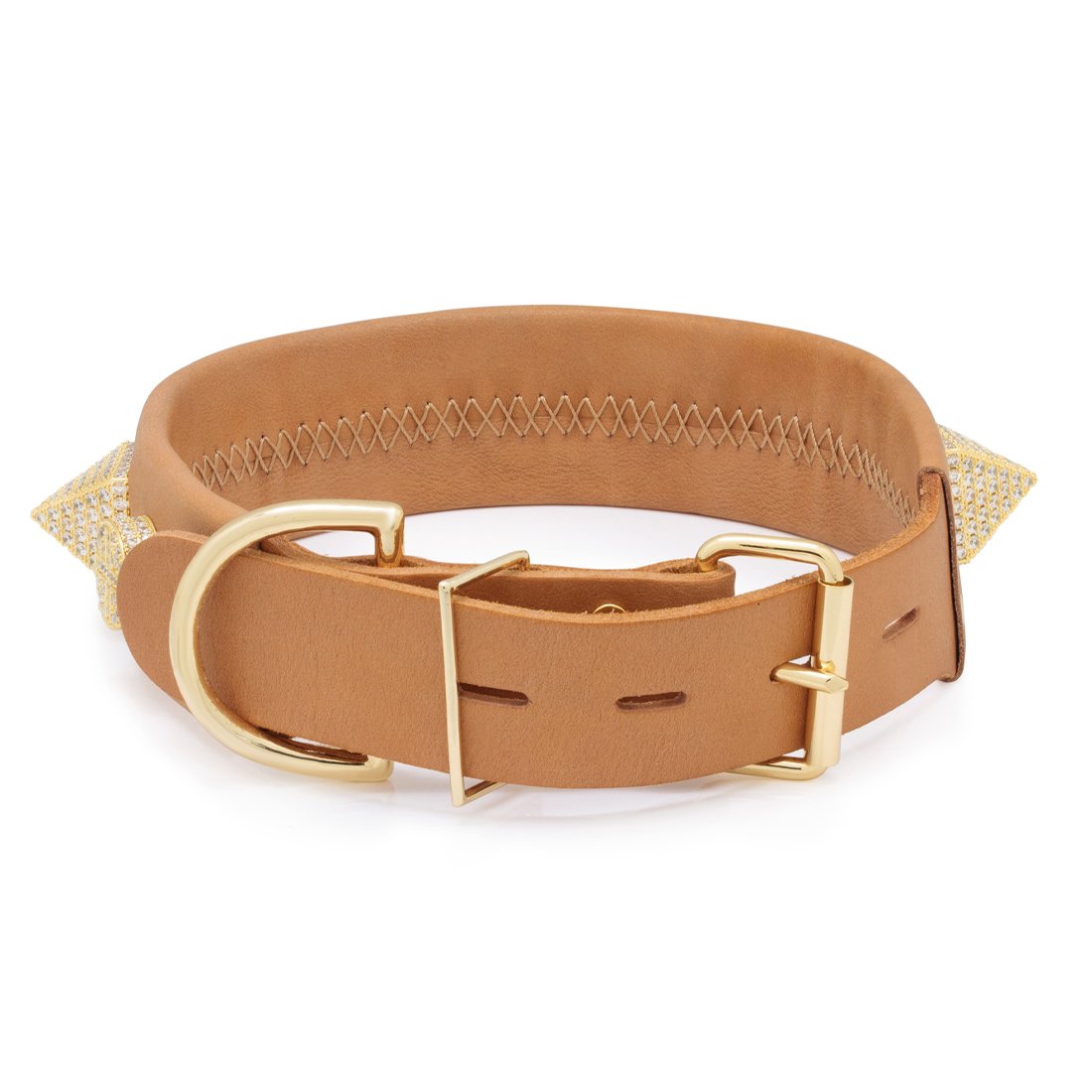 Pyramid Iced Dog Collar