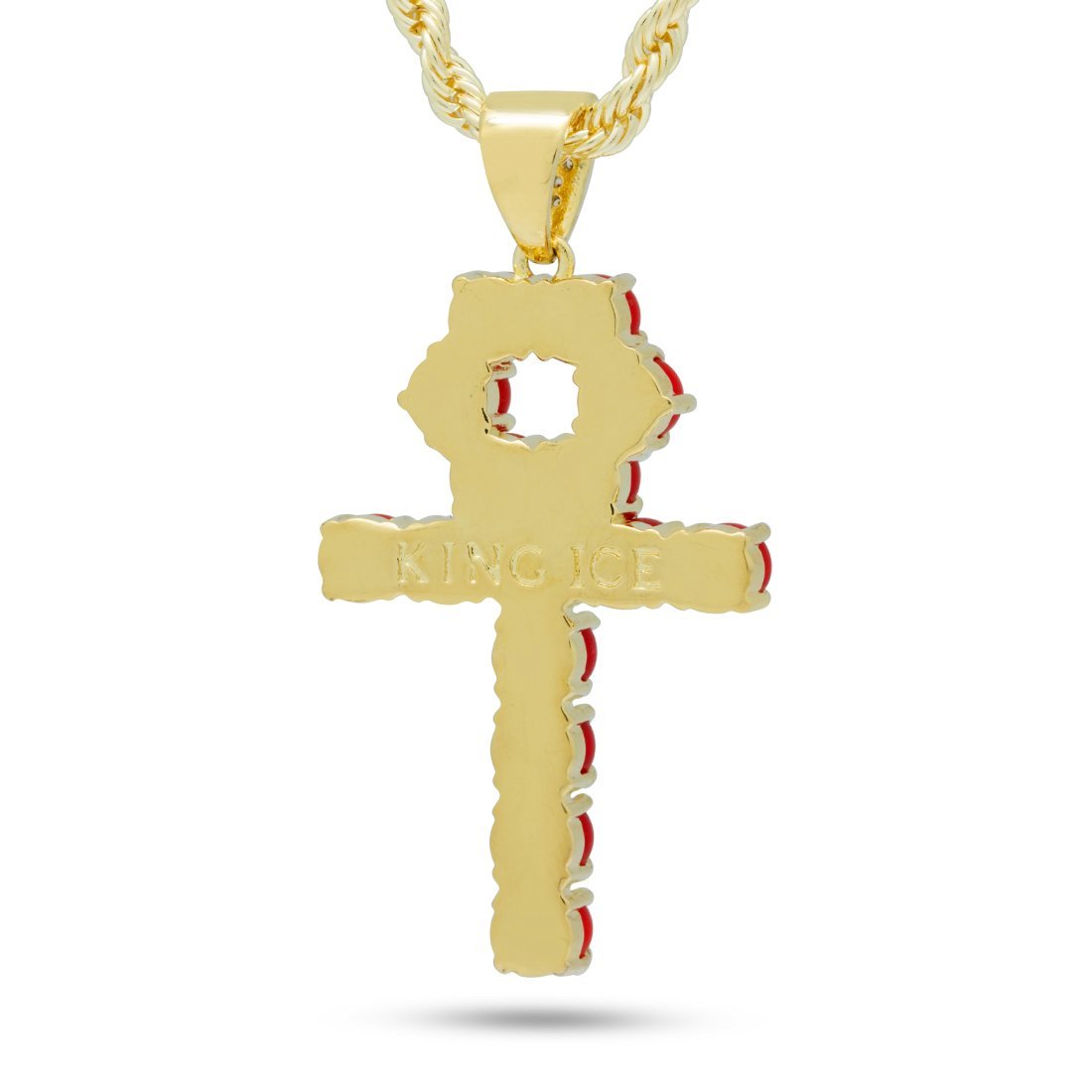 Red Evil Eye Ankh Cross Necklace