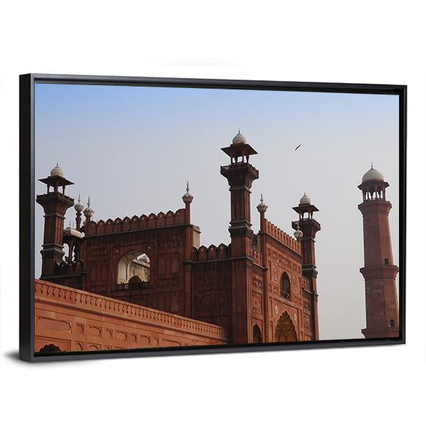 Red Mosque in Lahore Pakistan Canvas Wall Art-3 Horizontal-Gallery Wrap-25" x 16"-Tiaracle