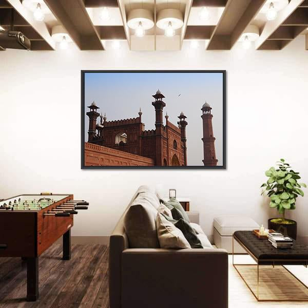 Red Mosque in Lahore Pakistan Canvas Wall Art-3 Horizontal-Gallery Wrap-25" x 16"-Tiaracle