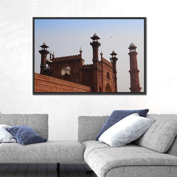 Red Mosque in Lahore Pakistan Canvas Wall Art-3 Horizontal-Gallery Wrap-25" x 16"-Tiaracle