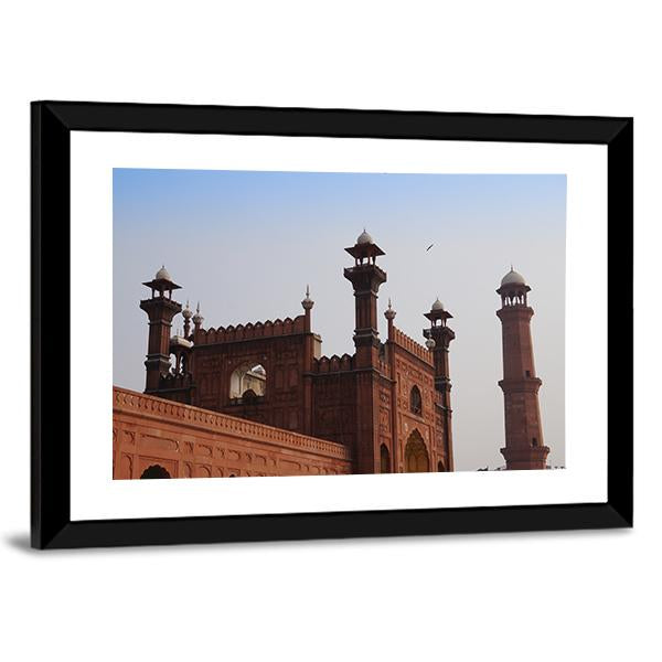 Red Mosque in Lahore Pakistan Canvas Wall Art-3 Horizontal-Gallery Wrap-25" x 16"-Tiaracle