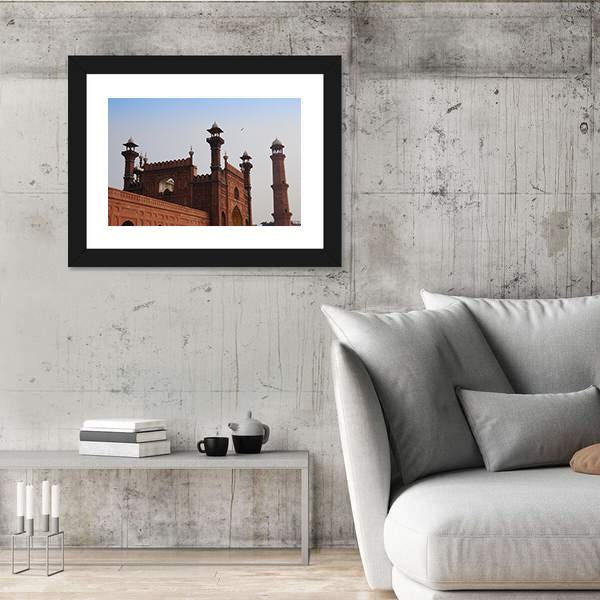 Red Mosque in Lahore Pakistan Canvas Wall Art-3 Horizontal-Gallery Wrap-25" x 16"-Tiaracle