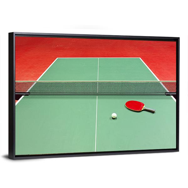 Red Table Tennis Racket Canvas Wall Art-3 Horizontal-Gallery Wrap-25" x 16"-Tiaracle