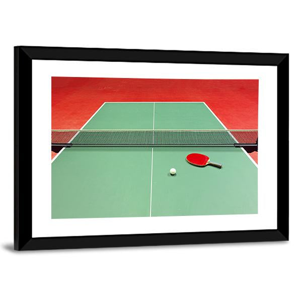 Red Table Tennis Racket Canvas Wall Art-3 Horizontal-Gallery Wrap-25" x 16"-Tiaracle