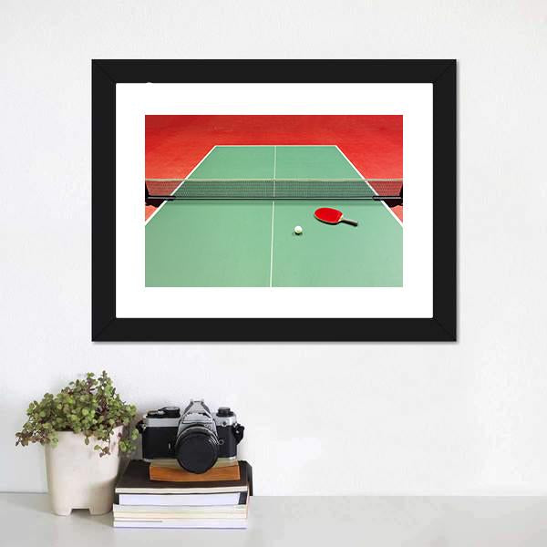 Red Table Tennis Racket Canvas Wall Art-3 Horizontal-Gallery Wrap-25" x 16"-Tiaracle