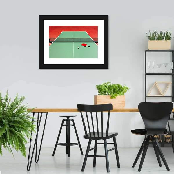 Red Table Tennis Racket Canvas Wall Art-3 Horizontal-Gallery Wrap-25" x 16"-Tiaracle